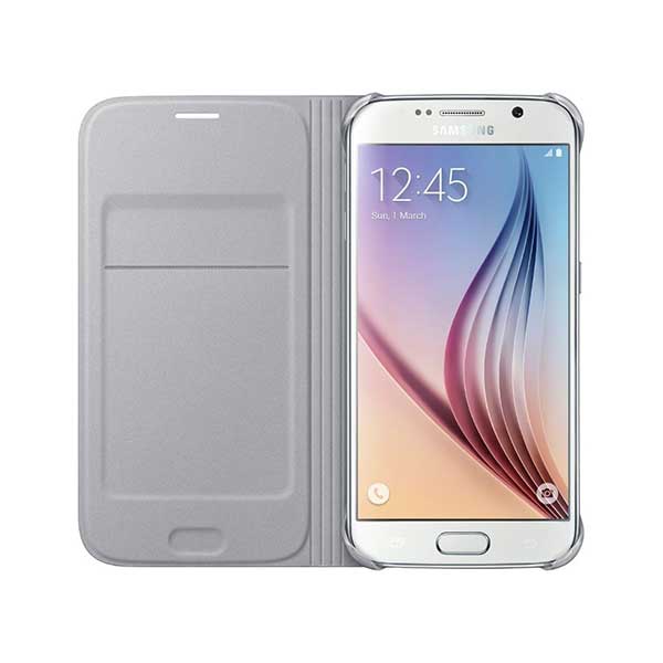 Samsung Flip Case Fabric Θήκη EF-WG920BS Silver - Galaxy S6 SM-G920F