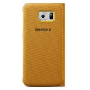 Samsung Flip Case Fabric Θήκη EF-WG925BY Yellow - Galaxy S6 Edge SM-G925F