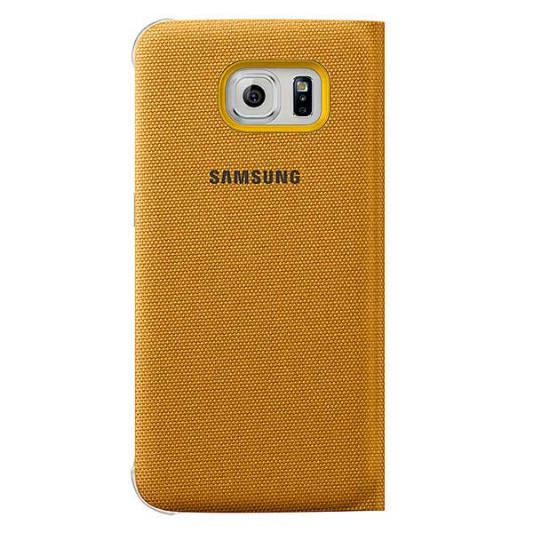 Samsung Flip Case Fabric Θήκη EF-WG925BY Yellow - Galaxy S6 Edge SM-G925F