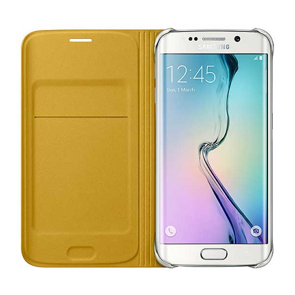 Samsung Flip Case Fabric Θήκη EF-WG925BY Yellow - Galaxy S6 Edge SM-G925F