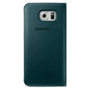 Samsung Flip Case Leather Θήκη EF-WG925PG Green - Galaxy S6 Edge SM-G925F