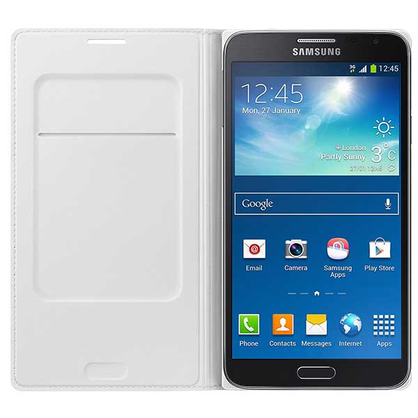 Samsung Flip Case Leather Θήκη EF-WN750BW White - Galaxy Note 3 Lite / Neo SM-N7505