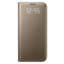 Samsung Flip Case Leather LED Θήκη EF-NG935PF Gold - Galaxy S7 Edge SM-G935F