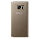 Samsung Flip Case Leather LED Θήκη EF-NG935PF Gold - Galaxy S7 Edge SM-G935F