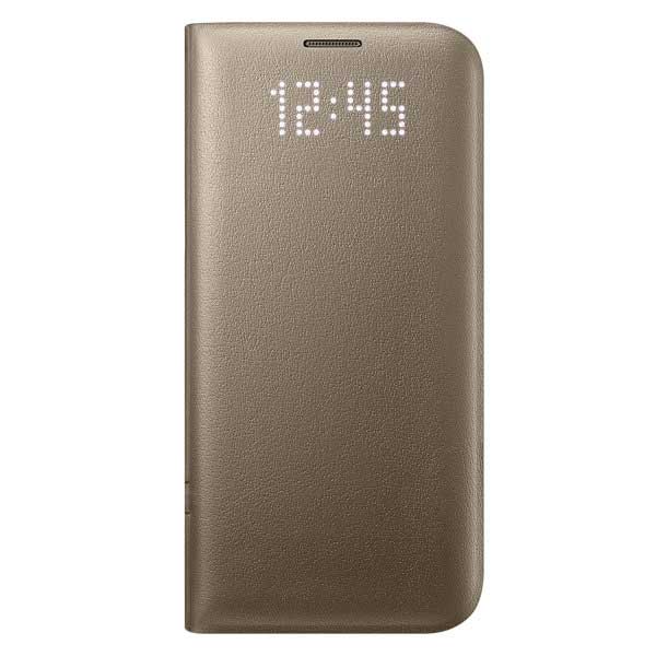 Samsung Flip Case Leather LED Θήκη EF-NG935PF Gold - Galaxy S7 Edge SM-G935F