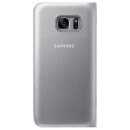 Samsung Flip Case Leather LED Θήκη EF-NG935PS Silver - Galaxy S7 Edge SM-G935F