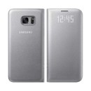 Samsung Flip Case Leather LED Θήκη EF-NG935PS Silver - Galaxy S7 Edge SM-G935F