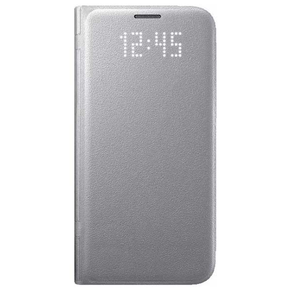 Samsung Flip Case Leather LED Θήκη EF-NG935PS Silver - Galaxy S7 Edge SM-G935F