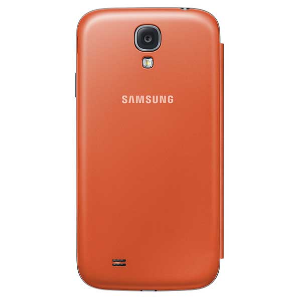Samsung Flip Cover Case Θήκη EF-FI950BO Orange - Galaxy S4 I9500 / I9505 / I9515