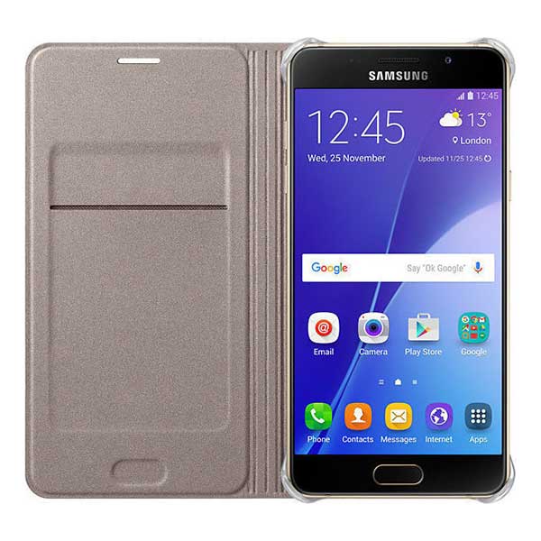 Samsung Flip Cover Θήκη EF-WA510PF Gold - Galaxy A5 2016 SM-A510F