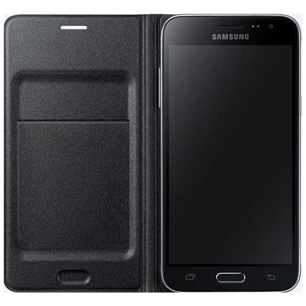 Samsung Flip Cover Θήκη EF-WJ120PB Black - Galaxy J1 2016 SM-J120