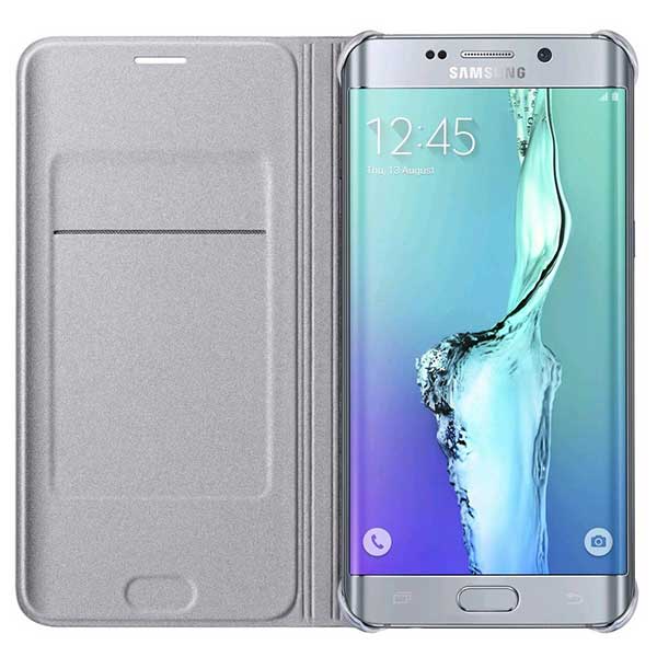 Samsung Flip Wallet Case Θήκη EF-WG928PS Silver - S6 Edge Plus SM-G928F