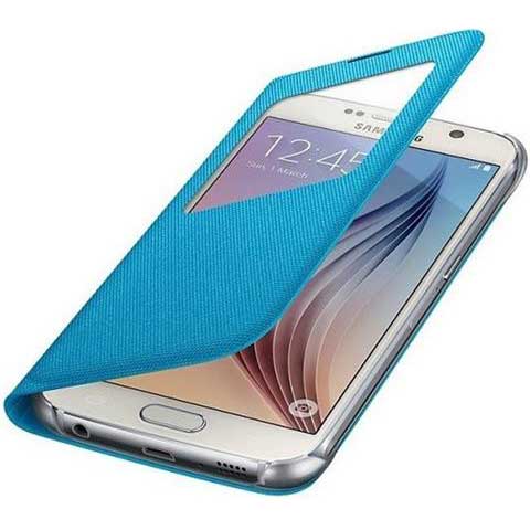 Samsung S-View Cover Fabric Θήκη EF-CG920BL Blue - Galaxy S6 SM-G920F
