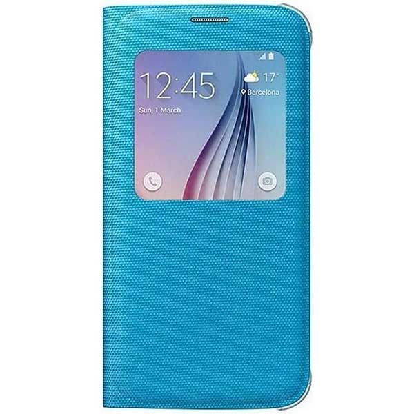 Samsung S-View Cover Fabric Θήκη EF-CG920BL Blue - Galaxy S6 SM-G920F