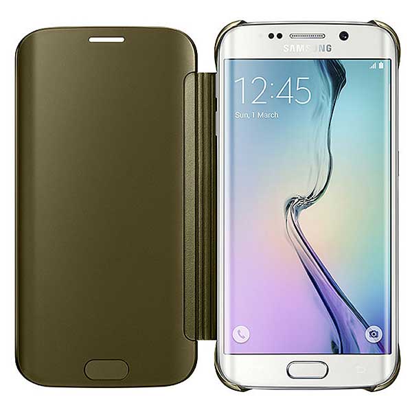 Samsung Clear View Cover Case Θήκη EF-ZG925BF Gold - Galaxy S6 Edge SM-G925F Samsung Clear View Cover Case Θήκη EF-ZG925BF Gold - Galaxy S6 Edge SM-G925F