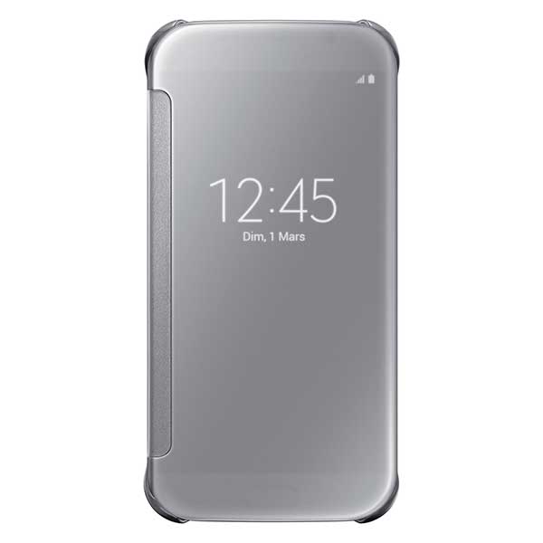 Samsung Clear View Cover Case Θήκη EF-ZG920BS Silver - Galaxy S6 SM-G920F