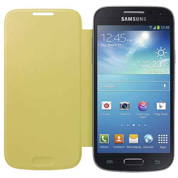Samsung Flip Cover Θήκη Yellow EF-FI919BY - Galaxy S4 Mini I9195 / I9192