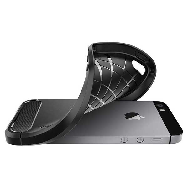 Spigen Rugged Armor Θήκη Black - iPhone 5 / 5S / SE