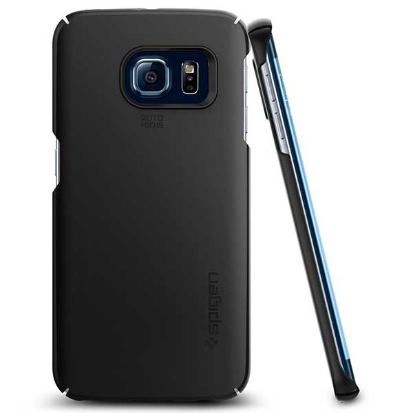 Spigen Thin Fit Θήκη Smooth Black - Samsung Galaxy S6 Edge