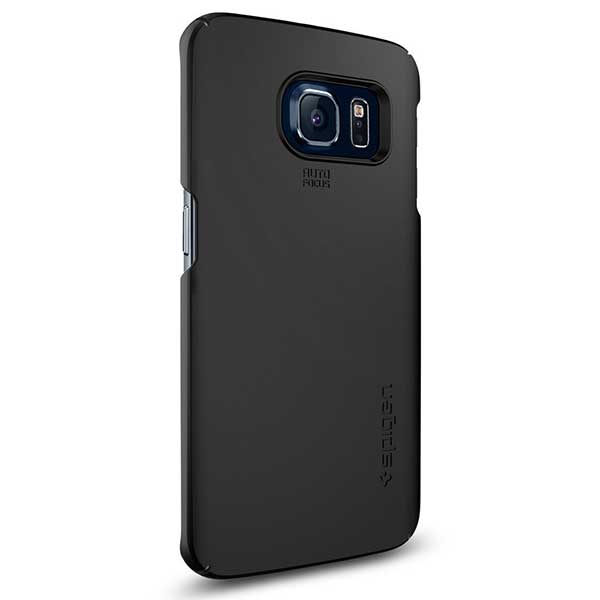 Spigen Thin Fit Θήκη Smooth Black - Samsung Galaxy S6 Edge