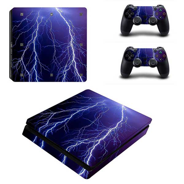 Sticker Skin Lighting Αυτοκόλλητο + 2 Controller Sticker - PS4 Slim Console
