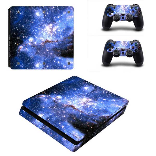 Sticker Skin Space Αυτοκόλλητο + 2 Controller Sticker - PS4 Slim Console