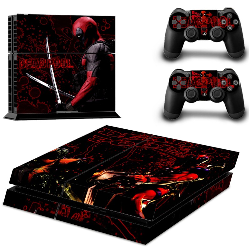Sticker Skin Deadpool Αυτοκόλλητο + 2 Controller Sticker - PS4 Fat Console