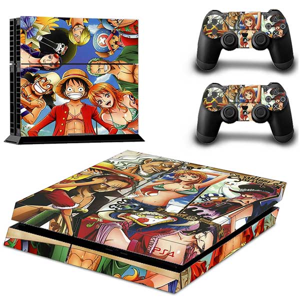 Sticker Skin One Piece Αυτοκόλλητο + 2 Controller Sticker - PS4 Fat Console