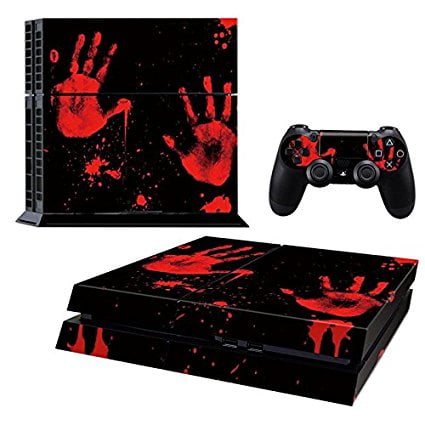 Sticker Skin Red Hands Αυτοκόλλητο + 2 Controller Sticker - PS4 Fat Console
