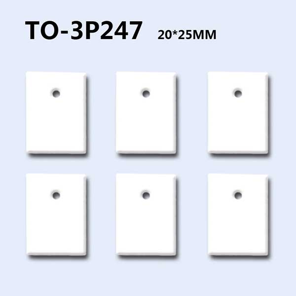 TO3P TO247 Transistor M3 Insulation Pad Sheet Silicone Insulator 25x20x0,3 x 6PCS