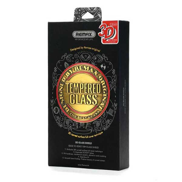 Tempered Glass 9H Remax iPhone 6 / 6s Gener 3D Curved Black Γυαλί Προστασίας Οθόνης