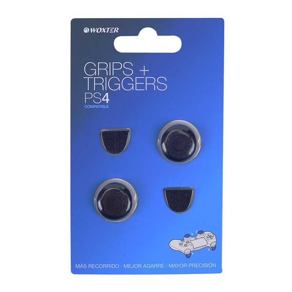 Analog Controller Thumb Stick Silicone Grip & Triggers Cap Blue Woxter - PS4
