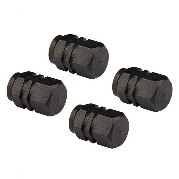 Valve Caps Aluminium Black Μαύρα Καπάκια Βαλβίδων Αυτοκινήτου