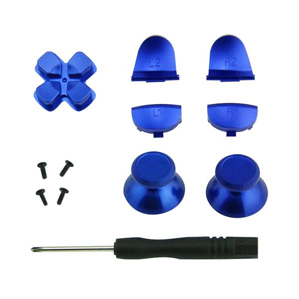 Aluminium Buttons Set Blue - PS4 Controller