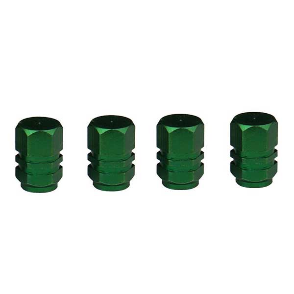Valve Caps Aluminium Green Πράσινα Καπάκια Βαλβίδων Αυτοκινήτου