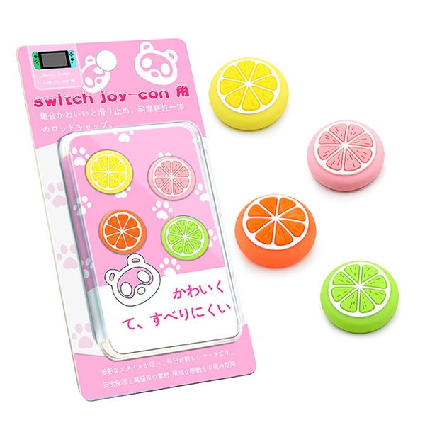Analog Caps ThumbStick Grips Lemon - Nintendo Switch Joy Con Controller