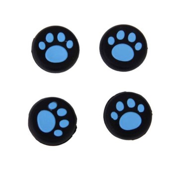 Analog Thumb Grips Silicone Caps Cover 4X Cats Paw Blue - Xbox One Controller