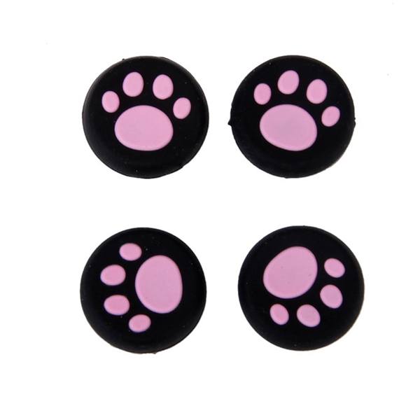 Analog Thumb Grips Silicone Caps Cover 4X Cats Paw Pink - PS4 Controller