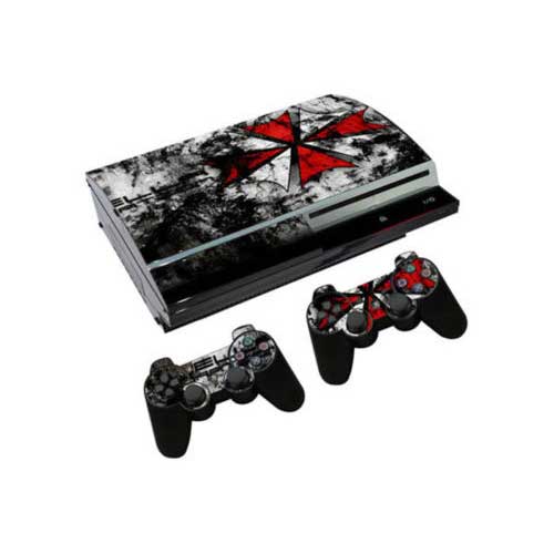 Sticker Skin Biohazard Αυτοκόλλητο + 2 Controller Skin - PS3 Fat Console