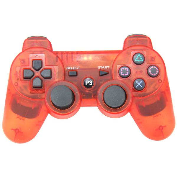 Bluetooth Wireless OEM Crystal Red Ασύρματο Χειριστήριο - PS3 Controller