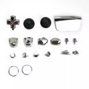 Buttons Electroplating Set Mod Kits Silver Κουμπιά Ασημένια - PS5 Controller