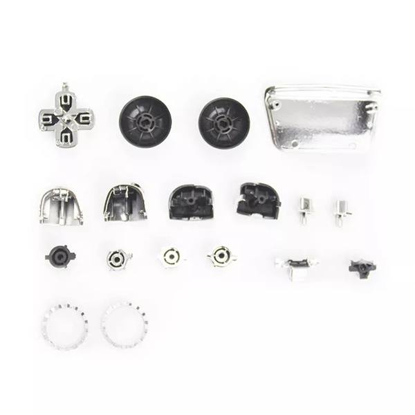 Buttons Electroplating Set Mod Kits Silver Κουμπιά Ασημένια - PS5 Controller