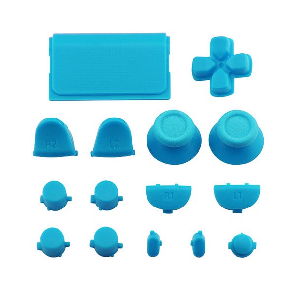Buttons Plastic Set Mod Kits Light Blue Πλαστικά Κουμπιά Γαλάζια - PS4 V1 Controller