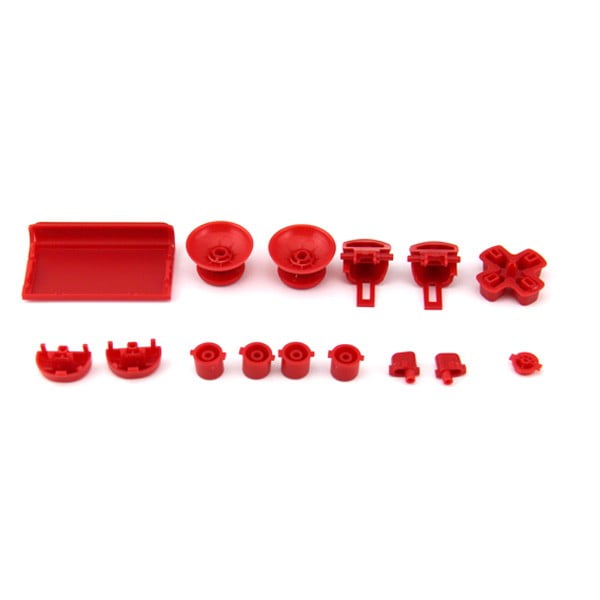 Buttons Plastic Set Mod Kits Red Πλαστικά Κουμπιά Κόκκινα - PS4 V2 Controller
