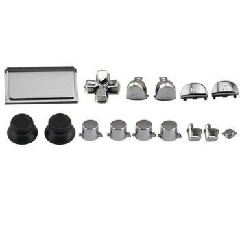 Buttons Set Mod Kits Silver Κουμπιά Ασημένια - PS4 V2 Controller Buttons Set Mod Kits Silver Κουμπιά Ασημένια - PS4 V2 Controller