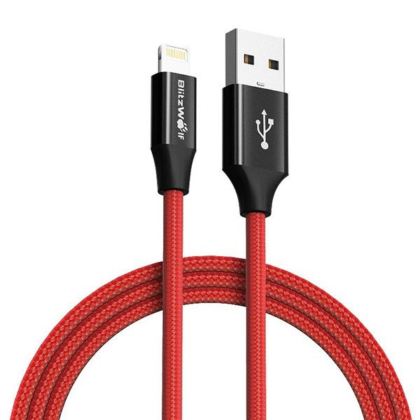 Cable AmpCore Turbo BlitzWolf BW-MF9 Lightning Red 1m