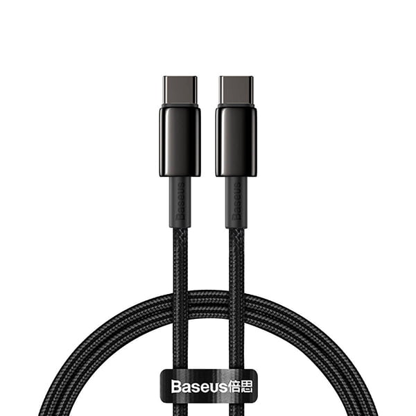 Cable Baseus Tungsten Gold CATWJ-01 100W USB-C To USB-C 1m