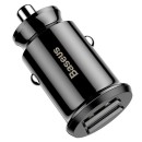 Car Charger Grain Baseus 2x USB 5V 3.1A Black Φορτιστής Αυτοκινήτου
