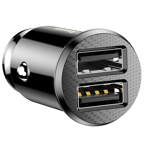 Car Charger Grain Baseus 2x USB 5V 3.1A Black Φορτιστής Αυτοκινήτου