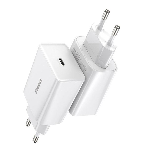 Charger Baseus Speed Mini Quick USB-C PD 20W White Φορτιστής